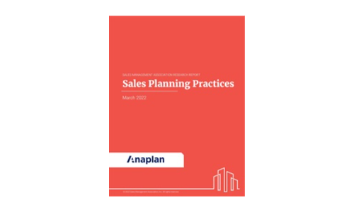 Sales Management Association report: Sales planning practices